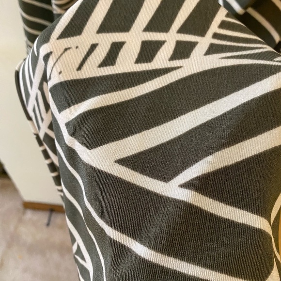 Stylish Chico's Olive & Beige Women's Travelers Pants - Picture 5 of 6